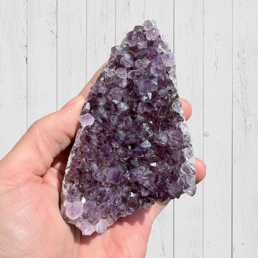 Amethyst Druzy Standing Cut Base 417 grams NSACB03