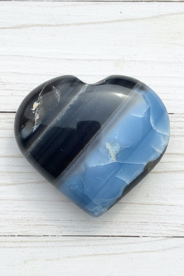 Owyhee Blue Opal Heart Crystal 70 grams BOH10