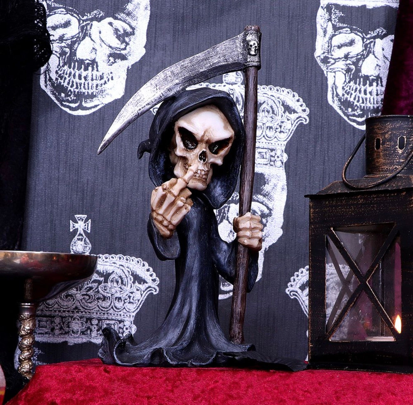 Don’t Fear The Reaper Cursing Grim Reaper Ornament 21.5cm
