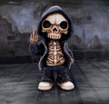 Flip The Bird Cursing Skeleton Ornament 25cm