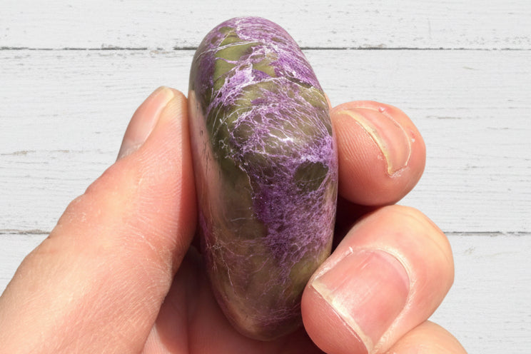 Atlantisite Stichtite Heart Crystal 90 grams AH04