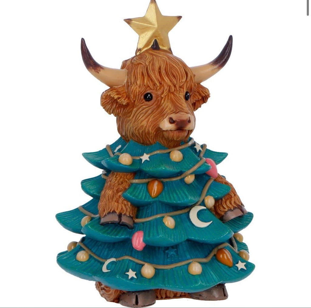 Highland cow Tree 13.5cm