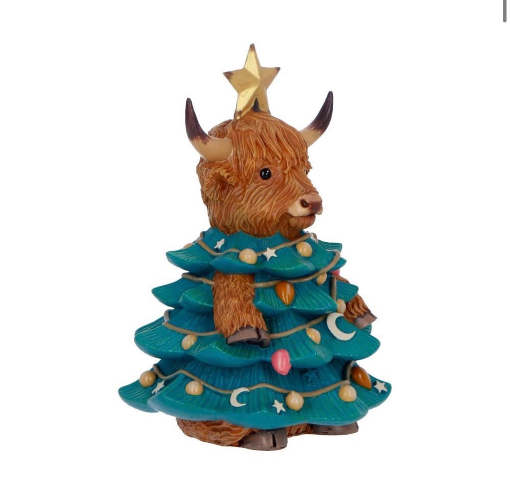 Highland cow Tree 13.5cm