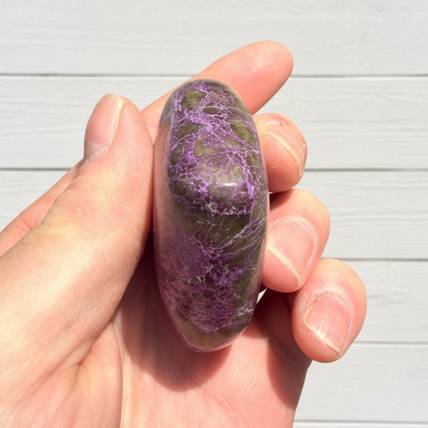 Atlantisite Stichtite Heart Crystal 202 grams AH01