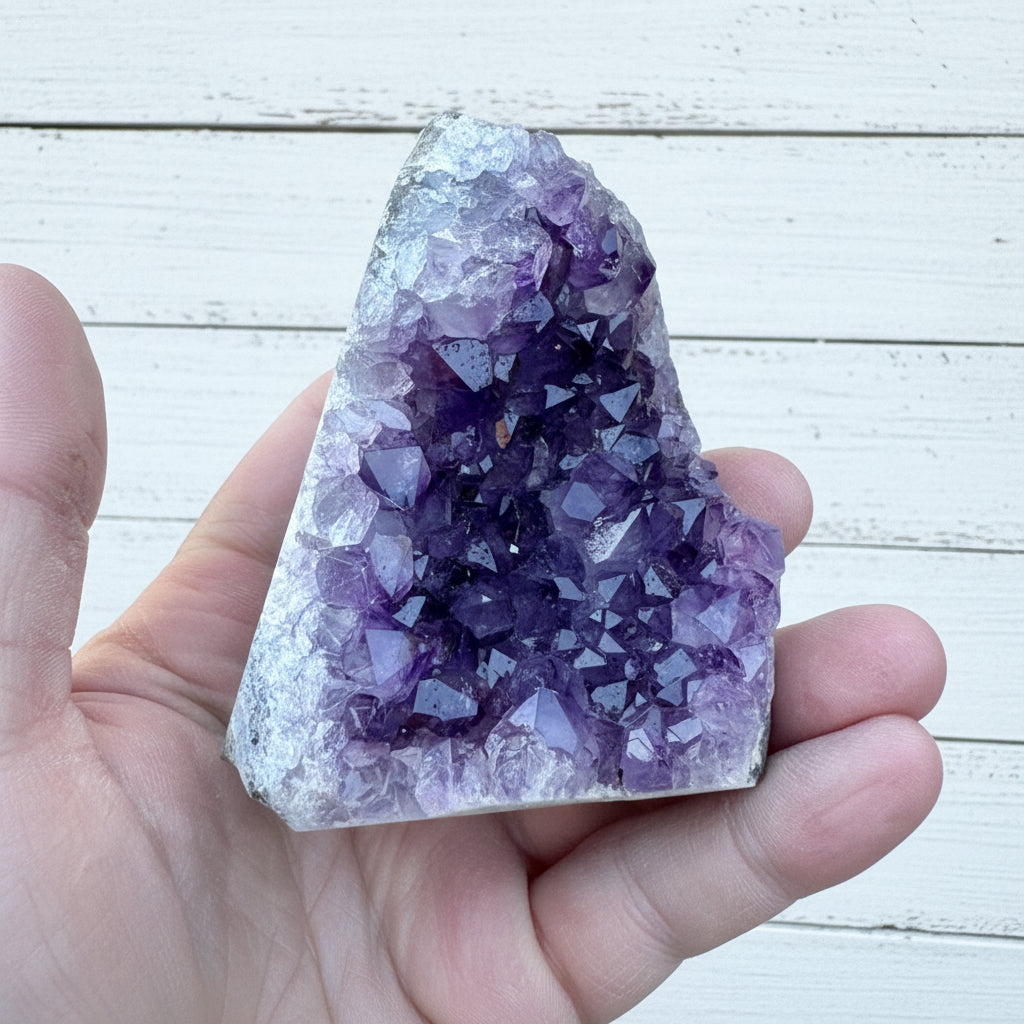 Amethyst Druzy Standing Cut Base 270 grams NPA12