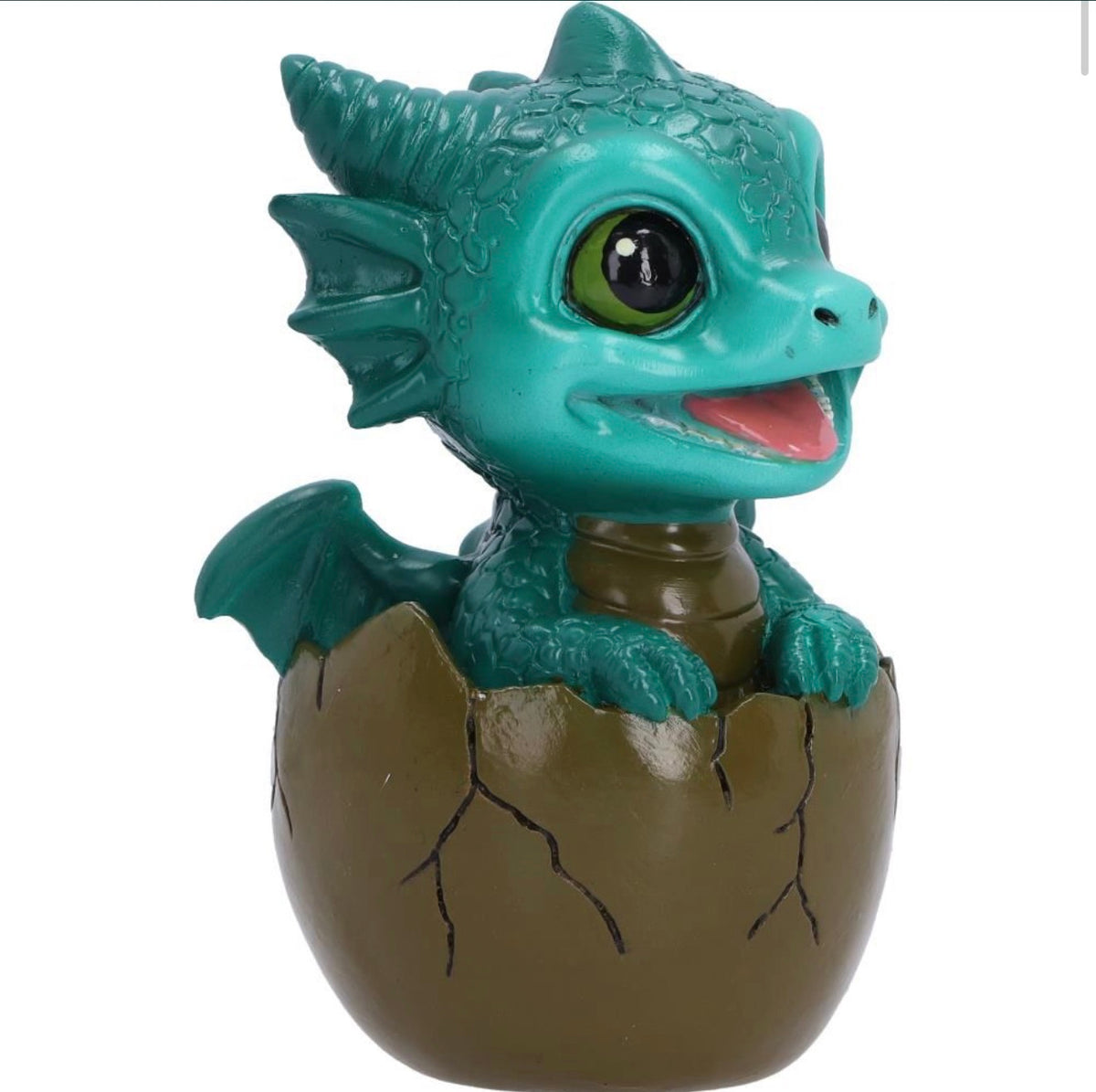 Shellbound (Green) Baby Dragon in Egg Ornament 9.1cm