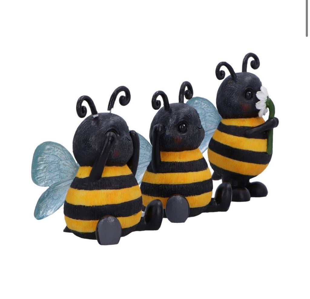 Three Wise Bees See No Evil Set 9.5cm