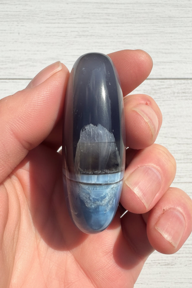 Owyhee Blue opal Palmstone 103 grams BOP02