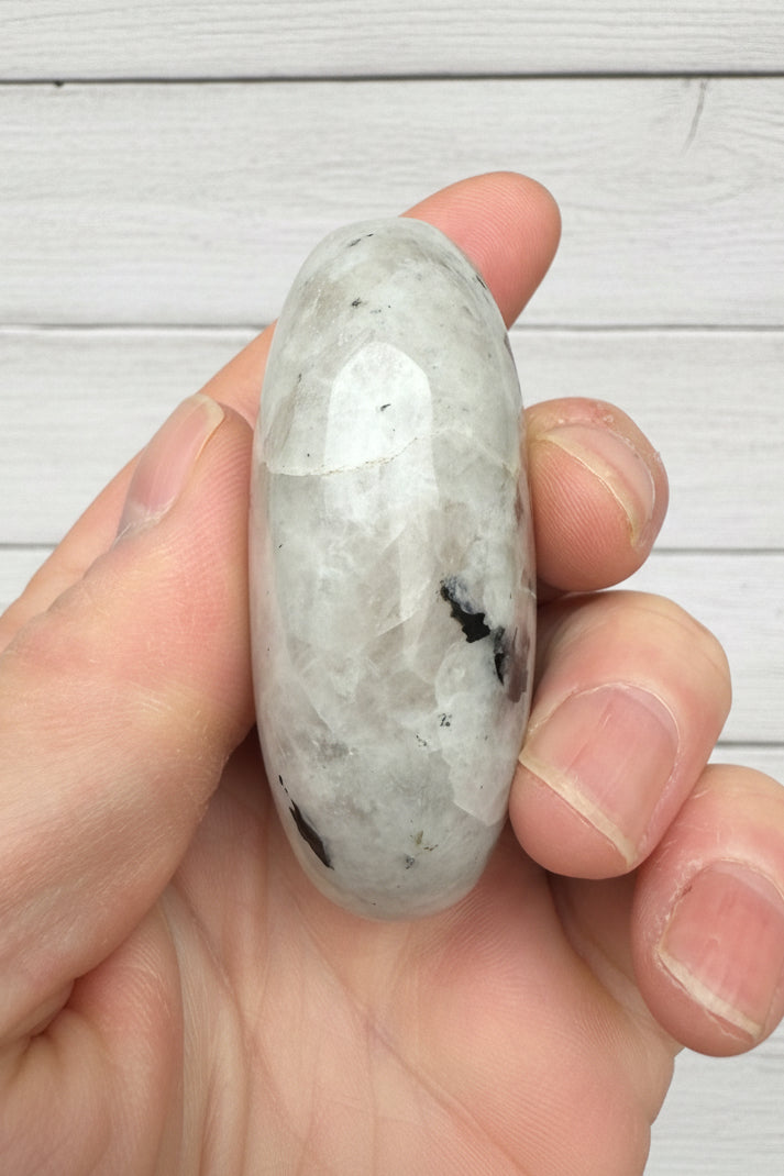 Rainbow Moonstone Palmstone 121 grams RMP01