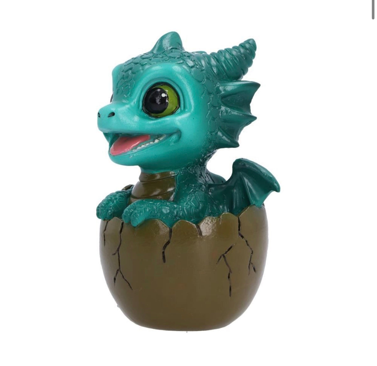 Shellbound (Green) Baby Dragon in Egg Ornament 9.1cm