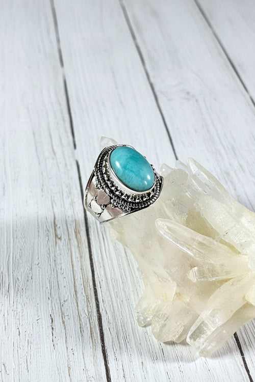 925 Sterling Silver Amazonite Ring