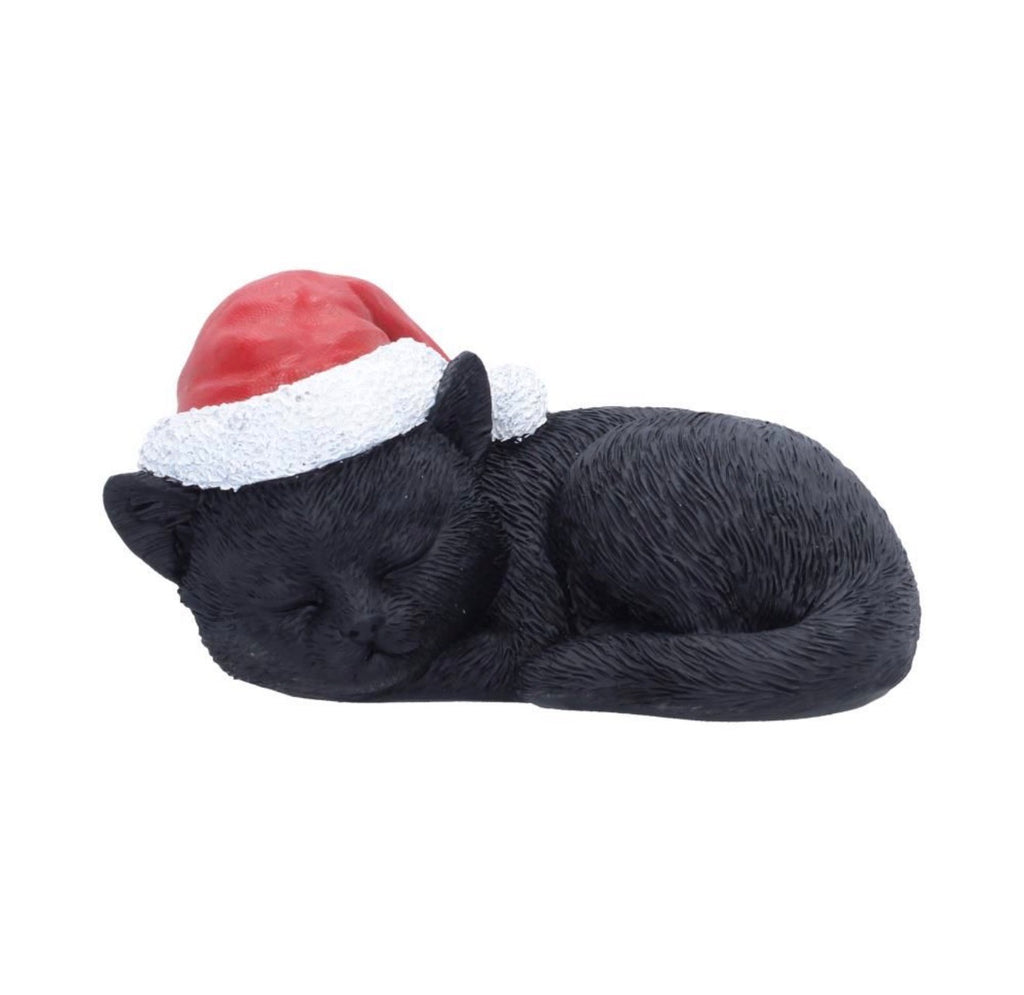 Merry Whiskers Black Cat Christmas Ornament 9.5cm