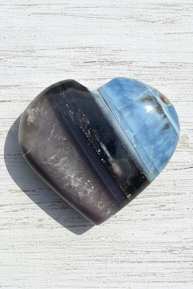 Owyhee Blue Opal Heart Crystal 74 grams BOH03