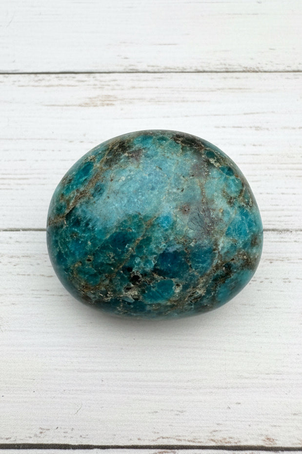 Blue Apatite Palmstone 72 grams NBAP14