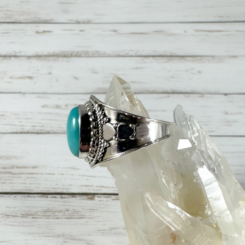 925 Sterling Silver Amazonite Ring