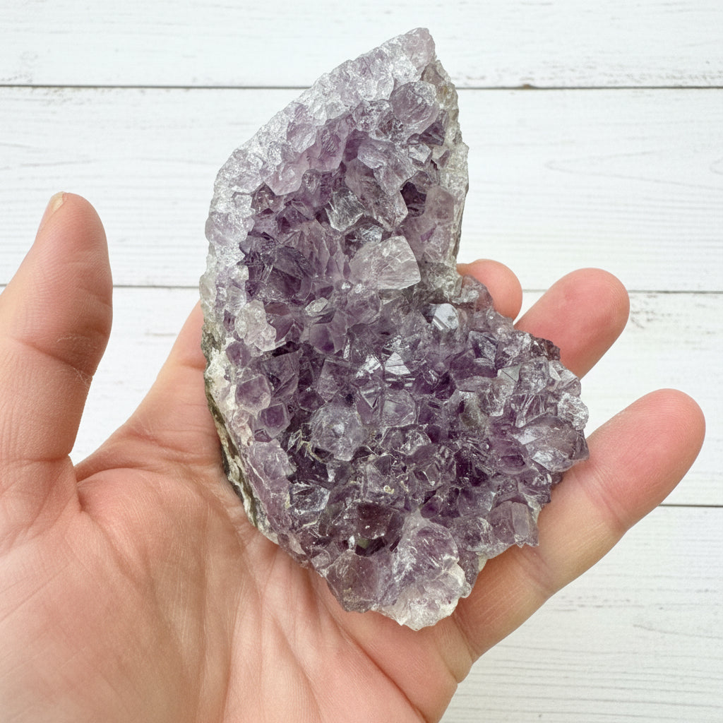 Amethyst Druzy Standing Cut Base 312 grams ACB13