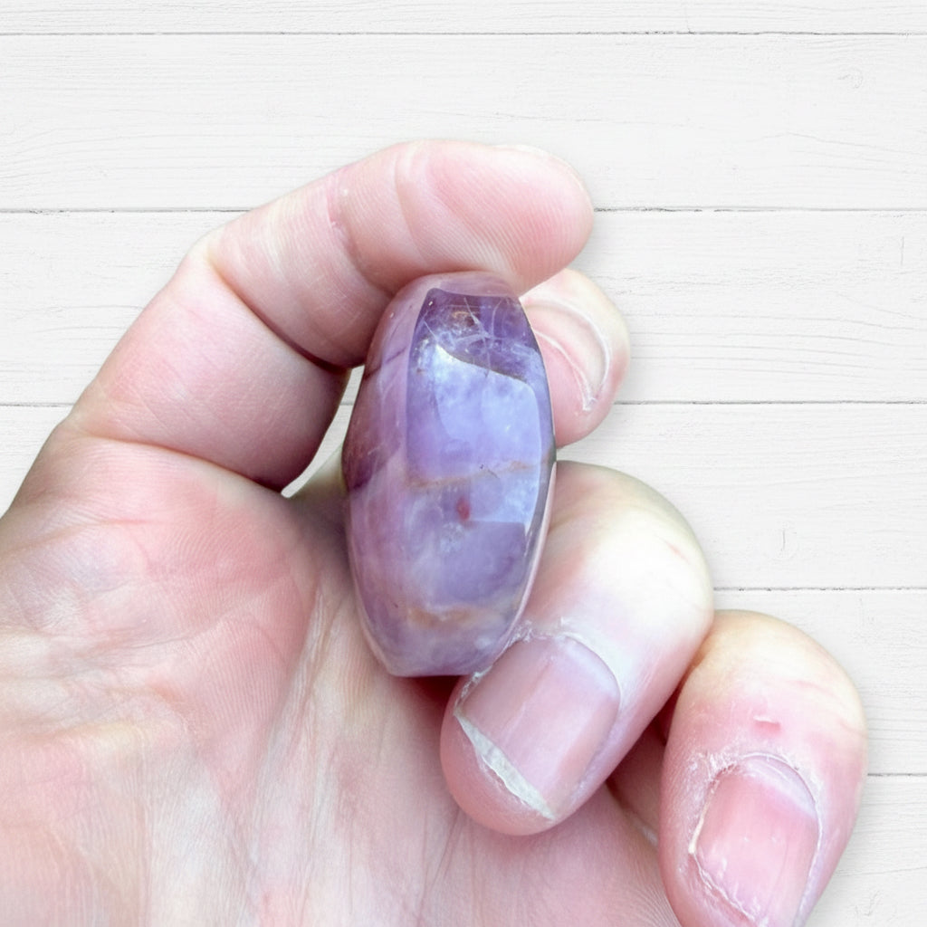 Mexican Amethyst Lace Agate Palmstone 52 grams ALAP06