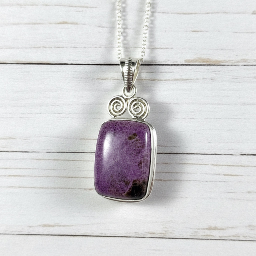 925 Sterling Silver Stichtite Pendant