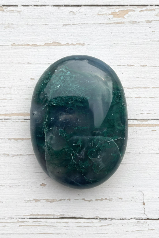 Moss Agate Palmstone 113 grams MAP07