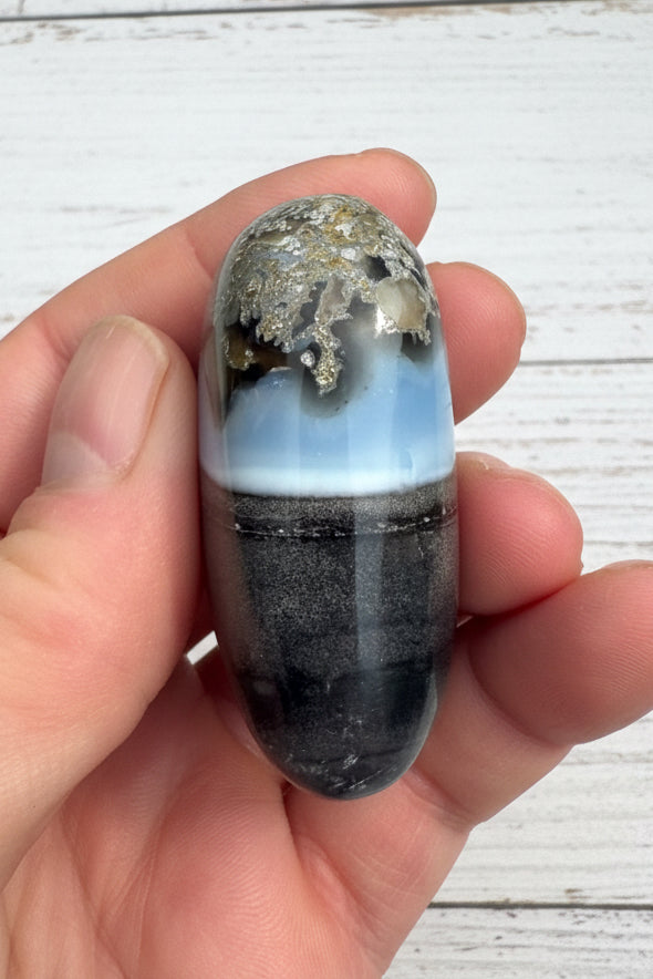 Owyhee Blue Opal Heart Crystal 92 grams BOH06
