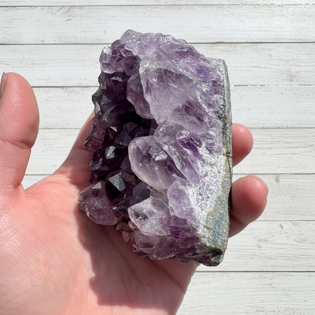 Amethyst Druzy Standing Cut Base 480 grams NSACB05