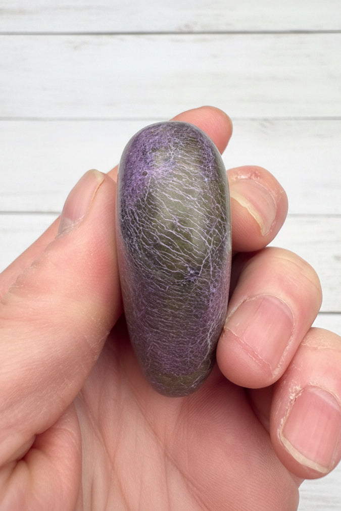 Atlantisite Stichtite Heart Crystal 88 grams AH10