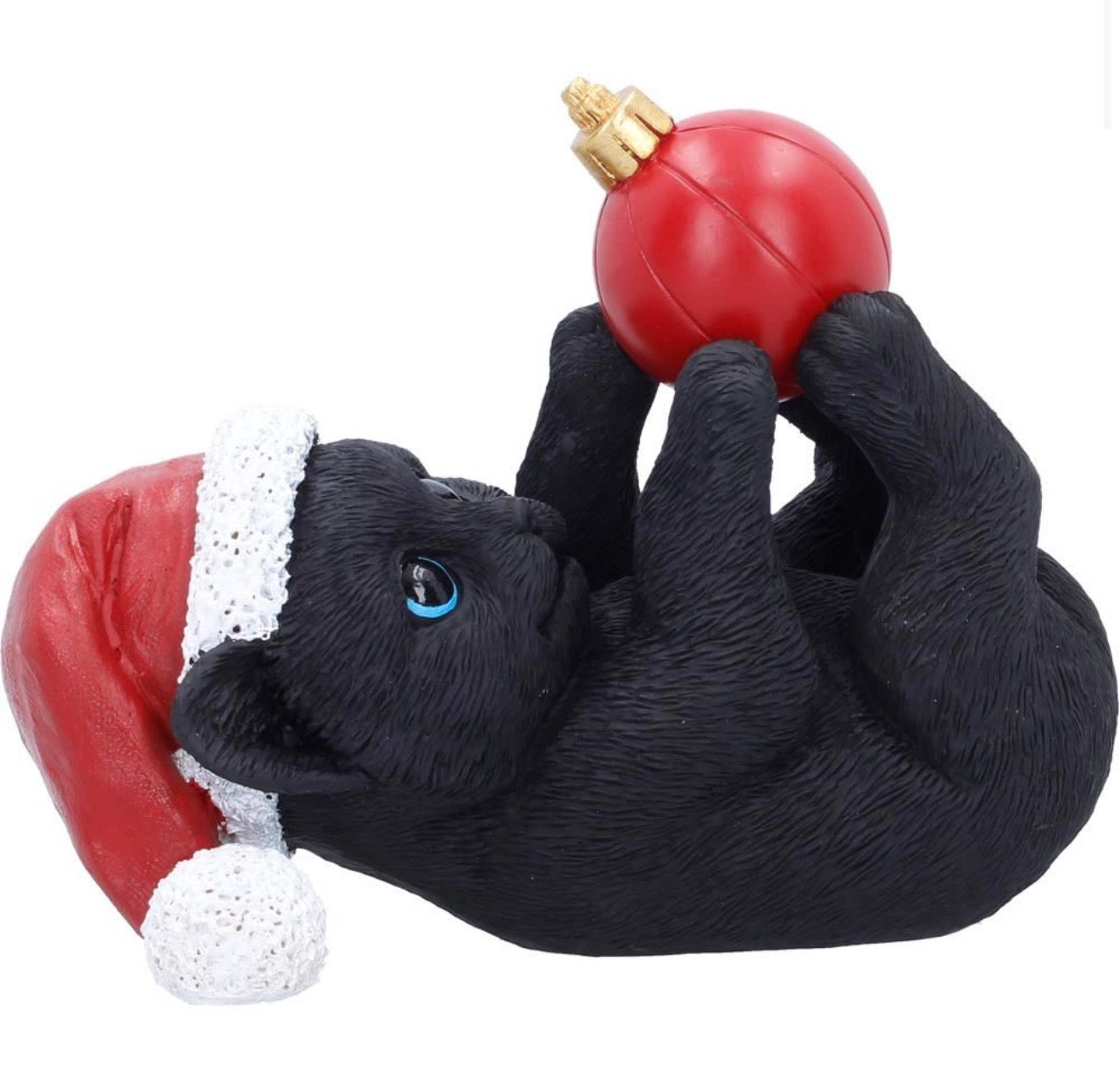 Jingle Paws Black Cat Christmas Ornament 13.5cm