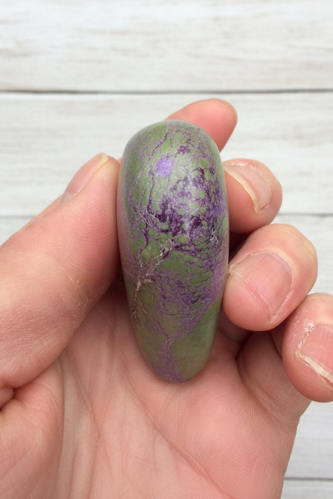 Atlantisite Stichtite Heart Crystal 91 grams AH09