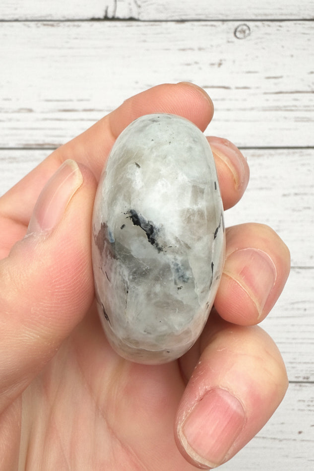 Rainbow Moonstone Palmstone 121 grams RMP01
