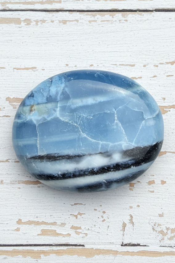 Owyhee Blue Opal Palmstone 50 grams BOP14