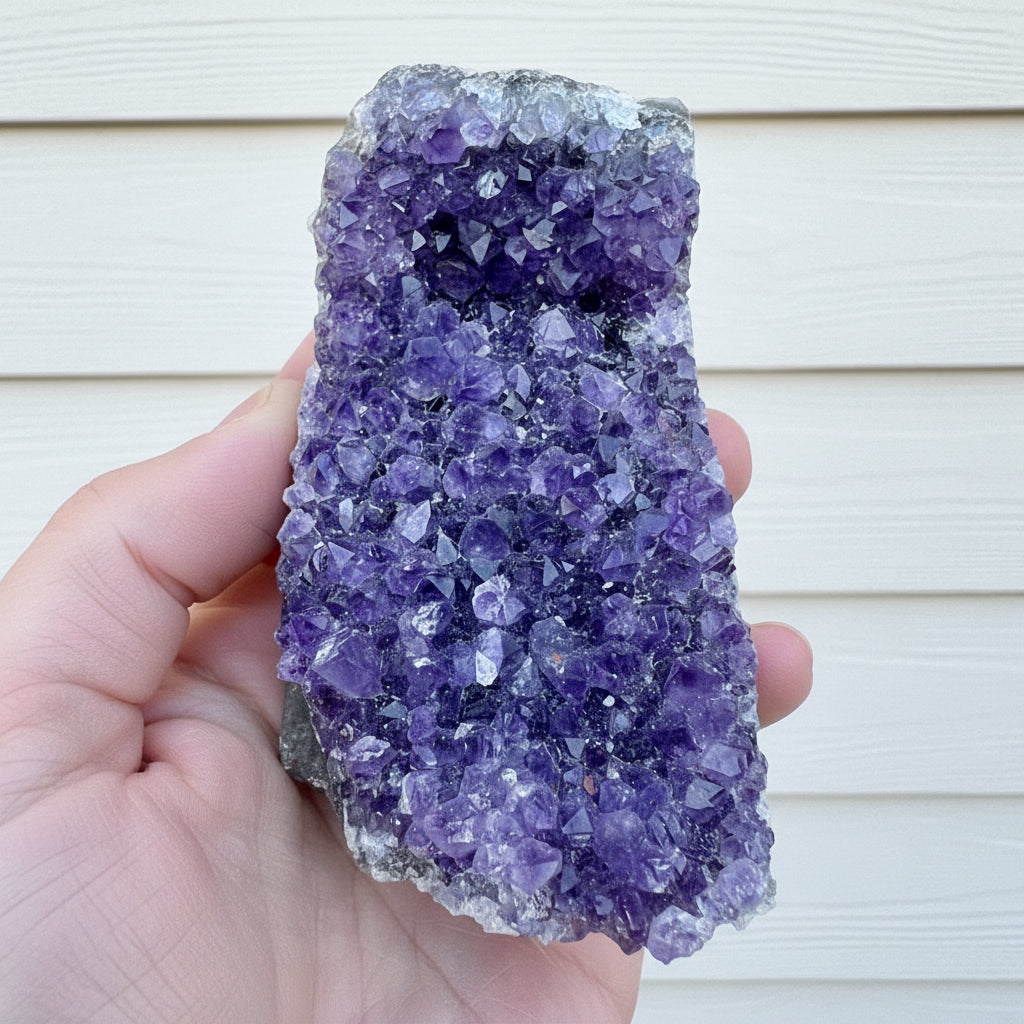 Amethyst Druzy Standing Cut Base 321 grams NPA05