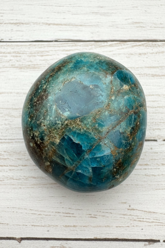 Blue Apatite Palmstone 72 grams NBAP14