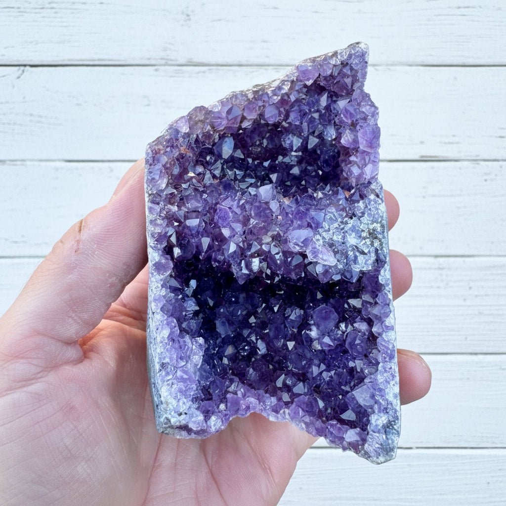 Amethyst Druzy Standing Cut Base 473 grams NPA03