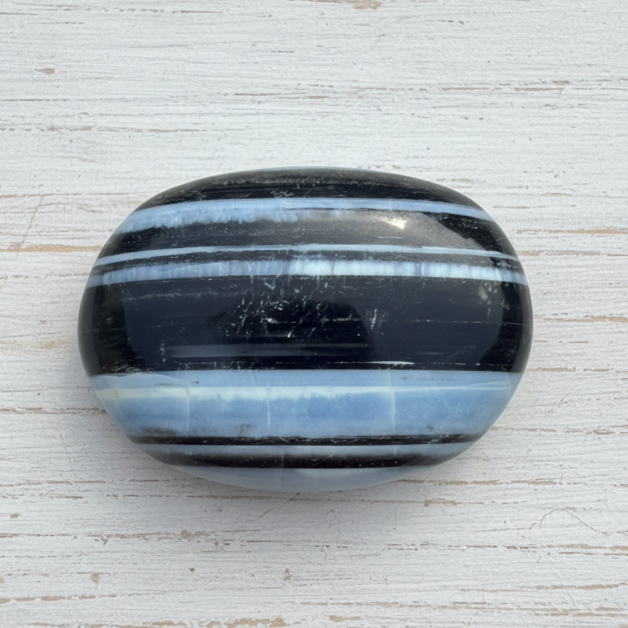Owyhee Blue Opal Palmstone 83 grams BOP04