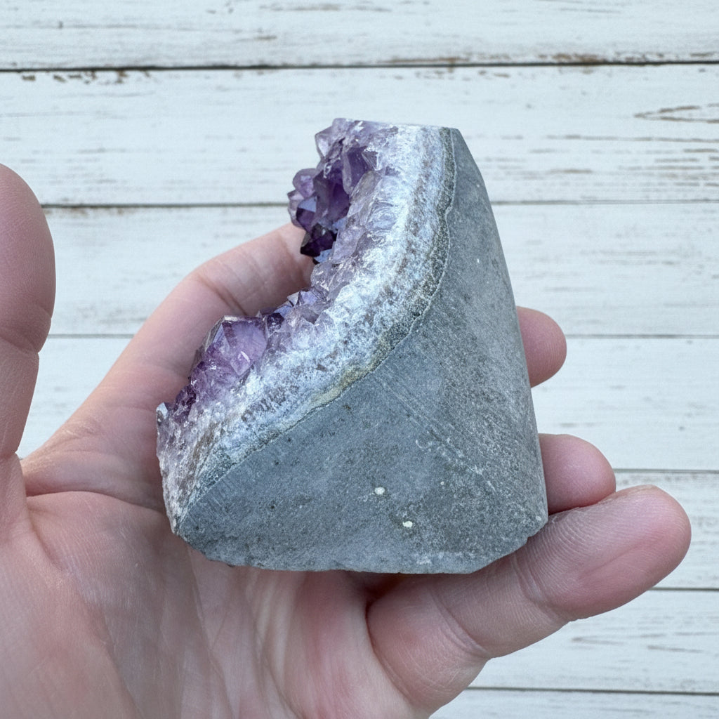 Amethyst Druzy Standing Cut Base 270 grams NPA12