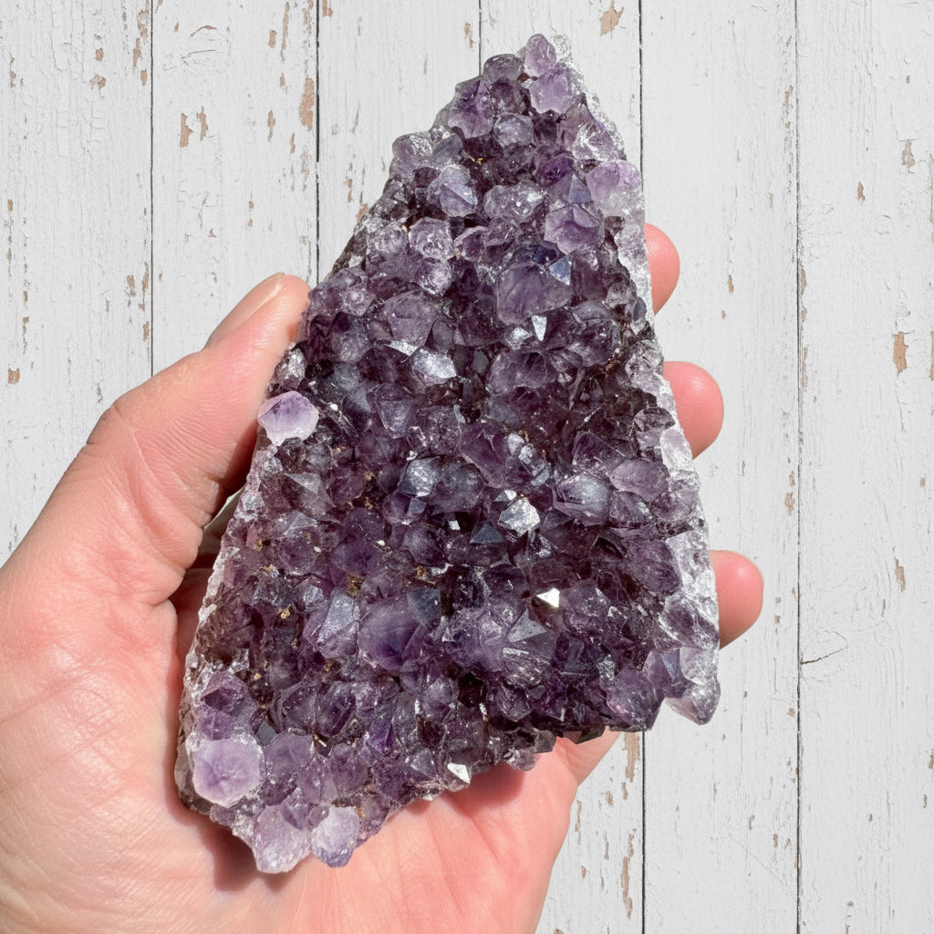 Amethyst Druzy Standing Cut Base 417 grams NSACB03