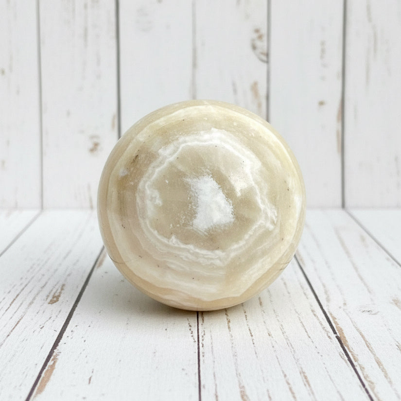 Zebra Calcite Sphere 154 grams ZCS04