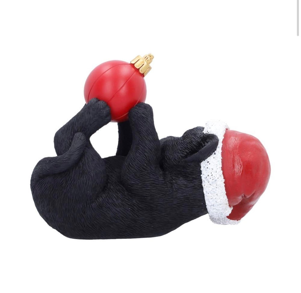 Jingle Paws Black Cat Christmas Ornament 13.5cm