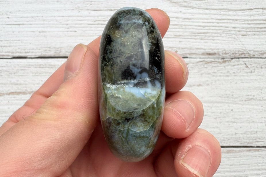 Owyhee Blue Opal Heart Crystal 83 grams BOH05