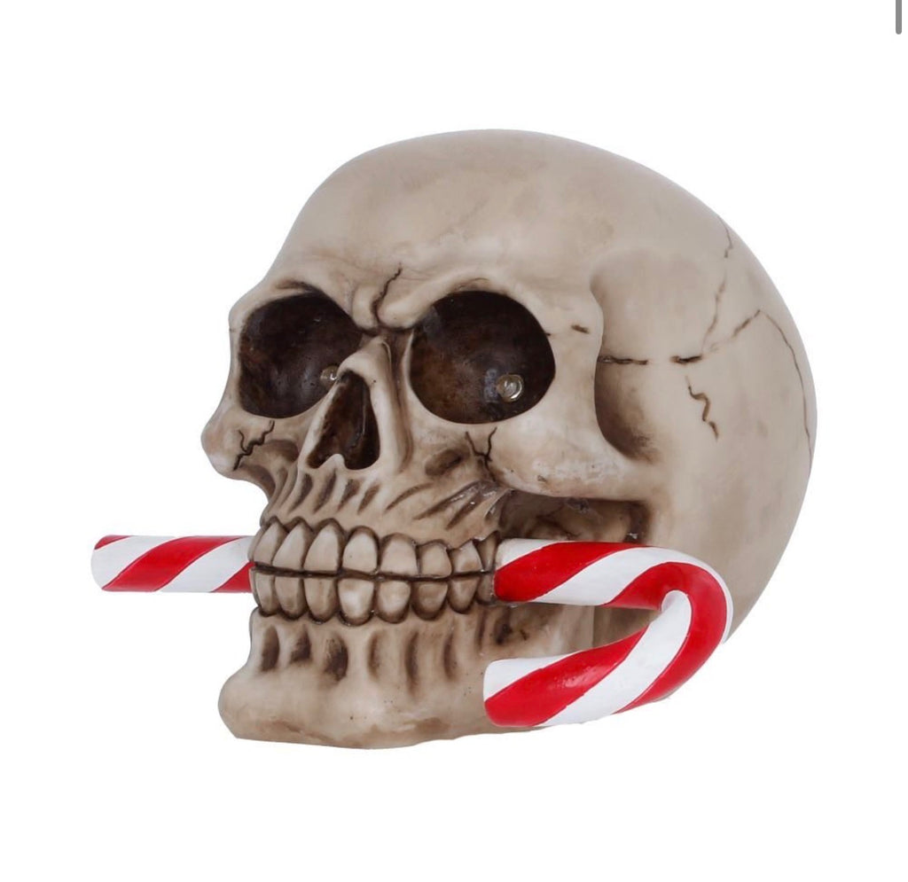 Frostbite L.E.D Skull Christmas Ornament 12cm
