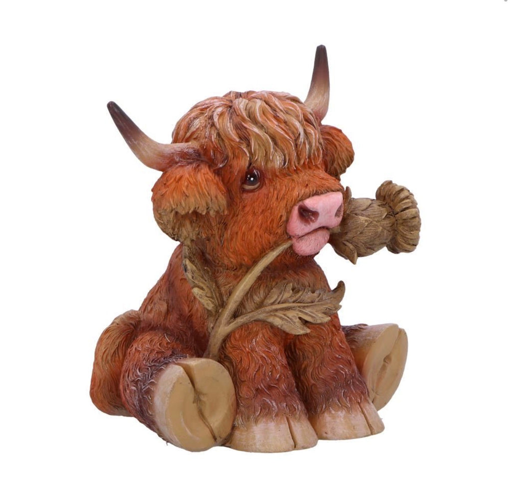 Highland Thistle Highland cow Ornament 10.5cm