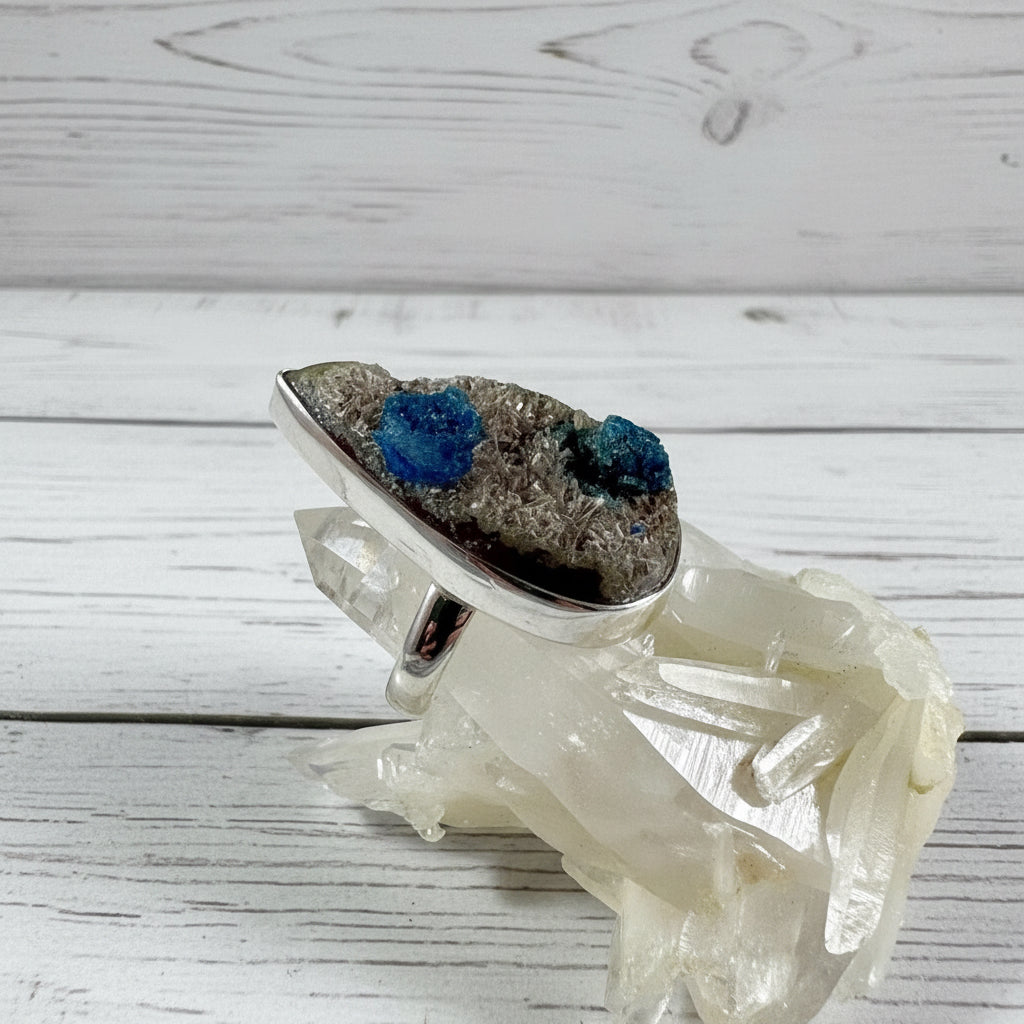 925 Sterling Silver Cavansite Ring