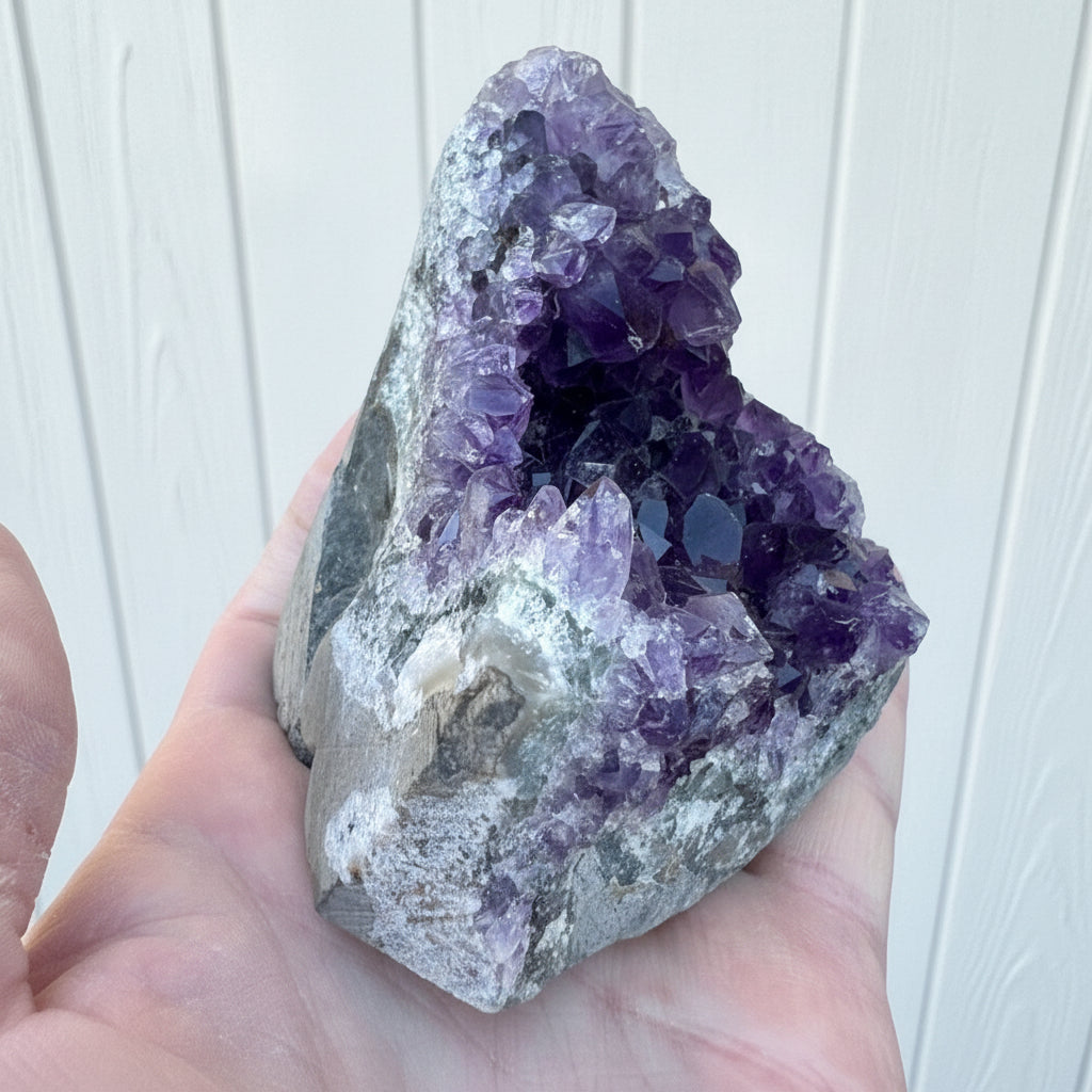 Amethyst Druzy Standing Cut Base 361 grams NPA08
