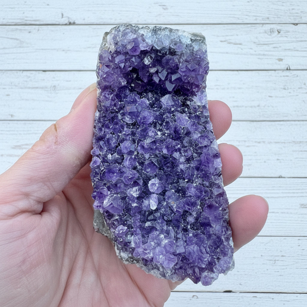 Amethyst Druzy Standing Cut Base 321 grams NPA05