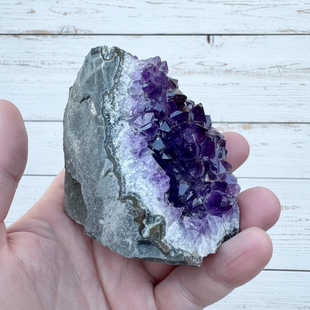 Amethyst Druzy Standing Cut Base 366 grams NPA10