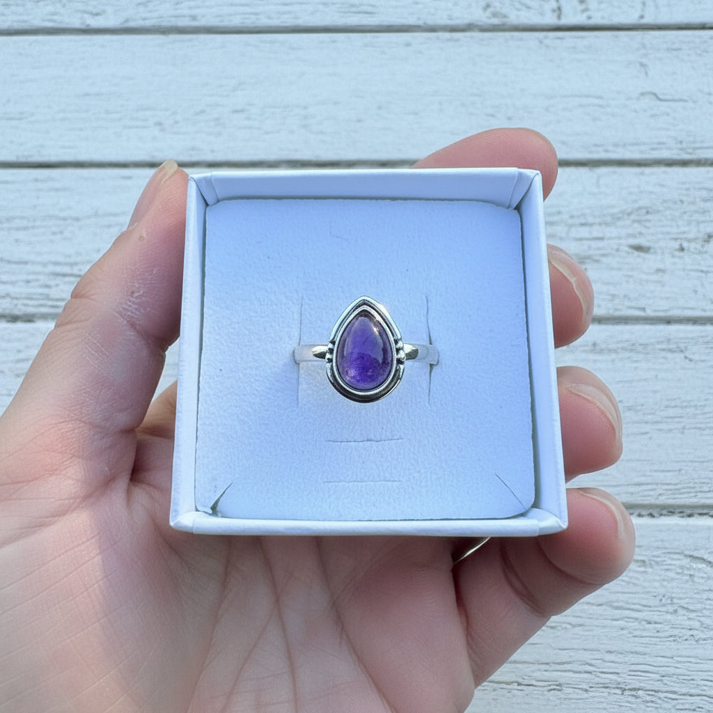 925 Sterling Silver Amethyst Ring