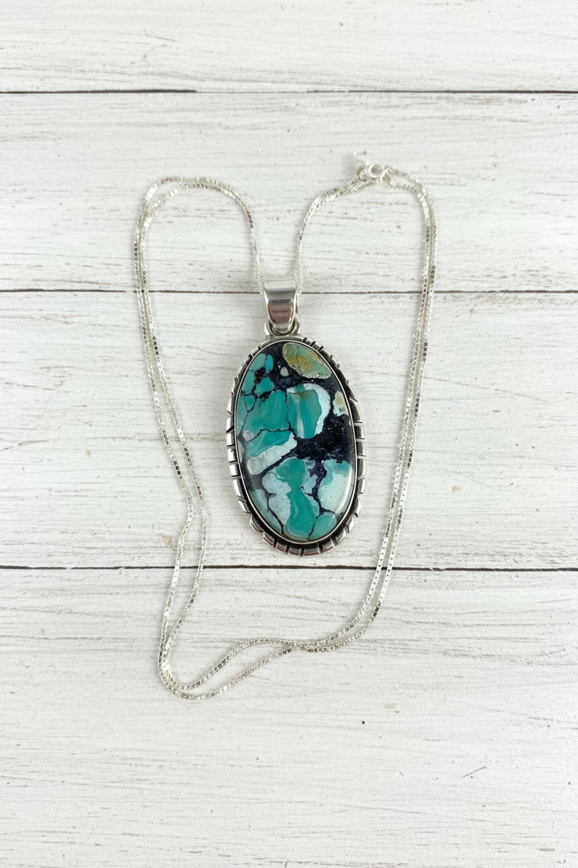 925 Sterling Silver Turquoise Pendant