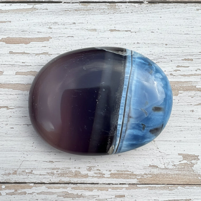 Owyhee Blue opal Palmstone 103 grams BOP02