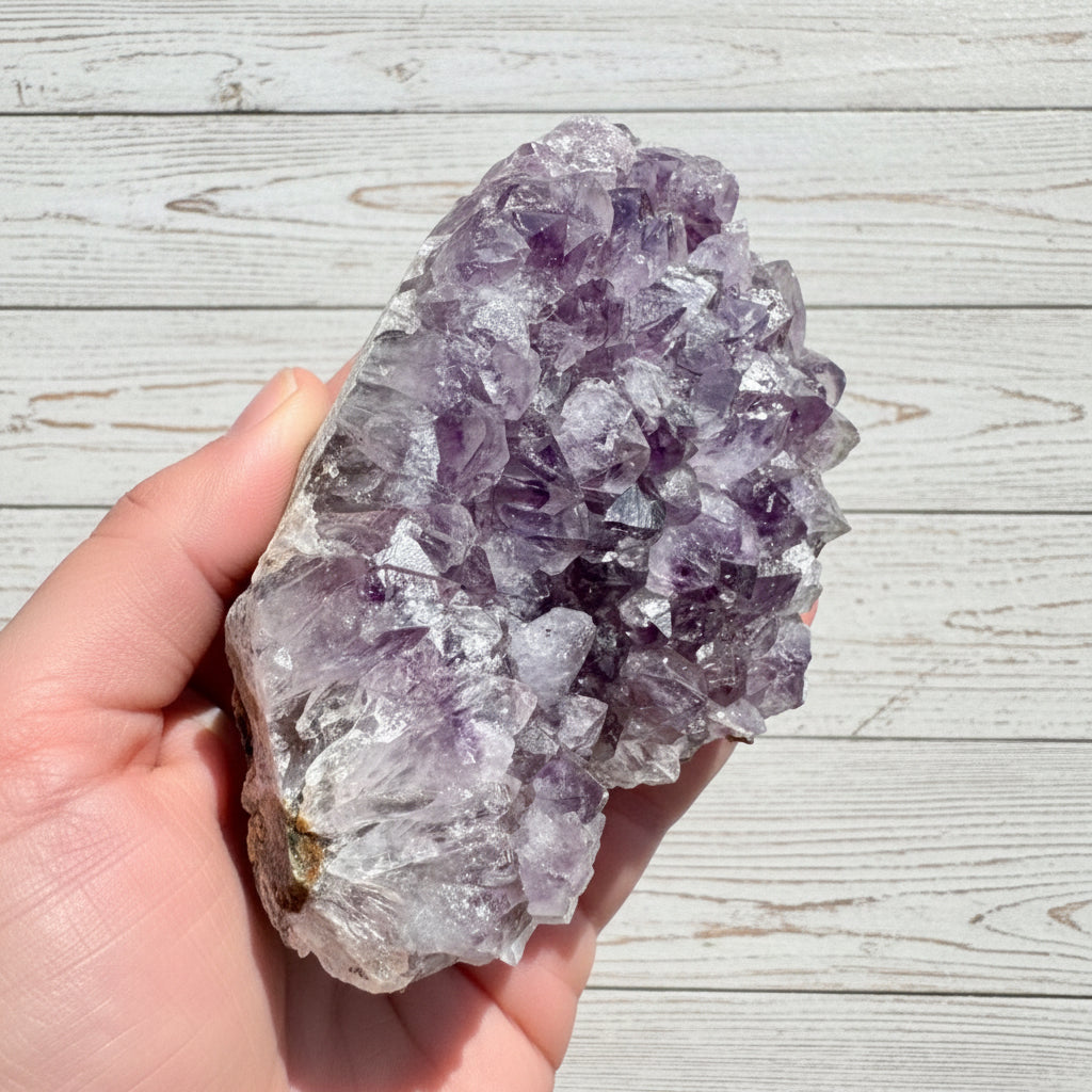 Amethyst Druzy Standing Cut Base 495 grams NSACB06