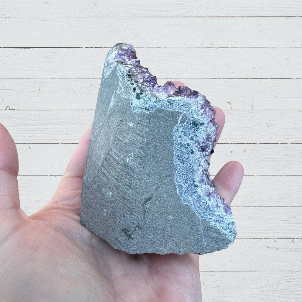 Amethyst Druzy Standing Cut Base 473 grams NPA03